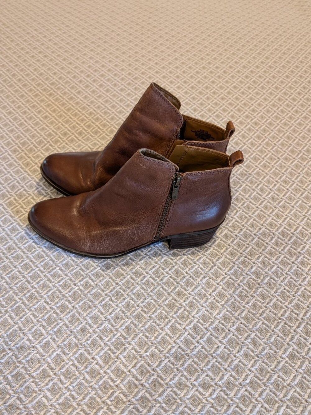 Lucky Brand Basel Toffee Brown Ankle Booties